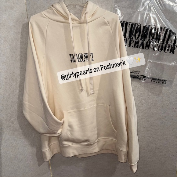 Taylor Swift Exclusive Eras Tour Beige Hoodie Sweater NEW Official Merch - Picture 7 of 17